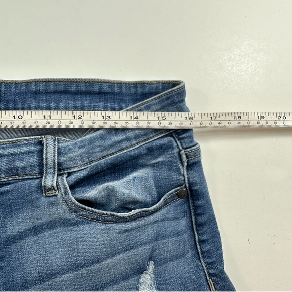 Judy Blue Ankle Jeans Size 13/31 Stretch Denim High Rise Blue Destructed - Picture 5 of 9